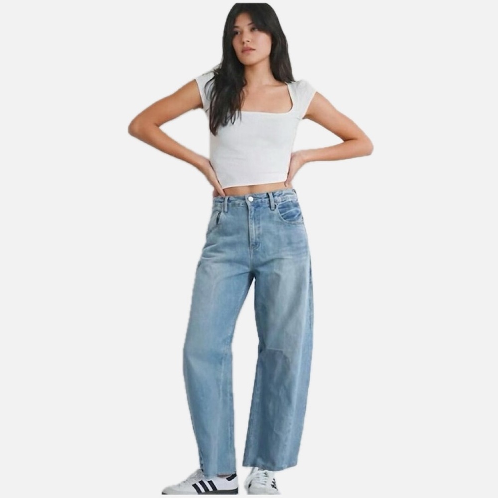 BLANKNYC Raw Hem Barrel Jeans